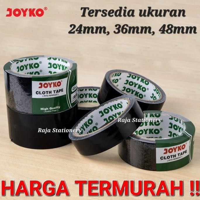 

JOYKO CLOTH TAPE 24 36 48 BLACK LAKBAN KAIN JOYKO PLAKBAN HITAM [DUS]