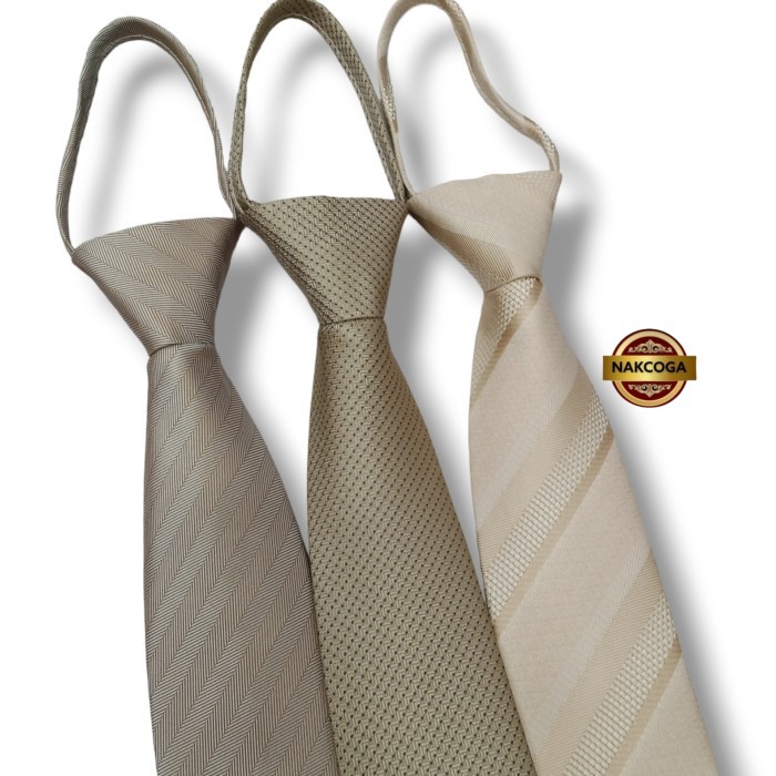 dasi cream polos dasi kantor pesta pernikahan wedding pria long tie