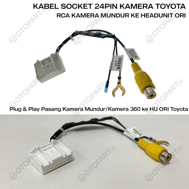 Soket Kamera Mundur RCA HU ORI TOYOTA Avanza/Calya/Innova/Fortuner Terlaris
