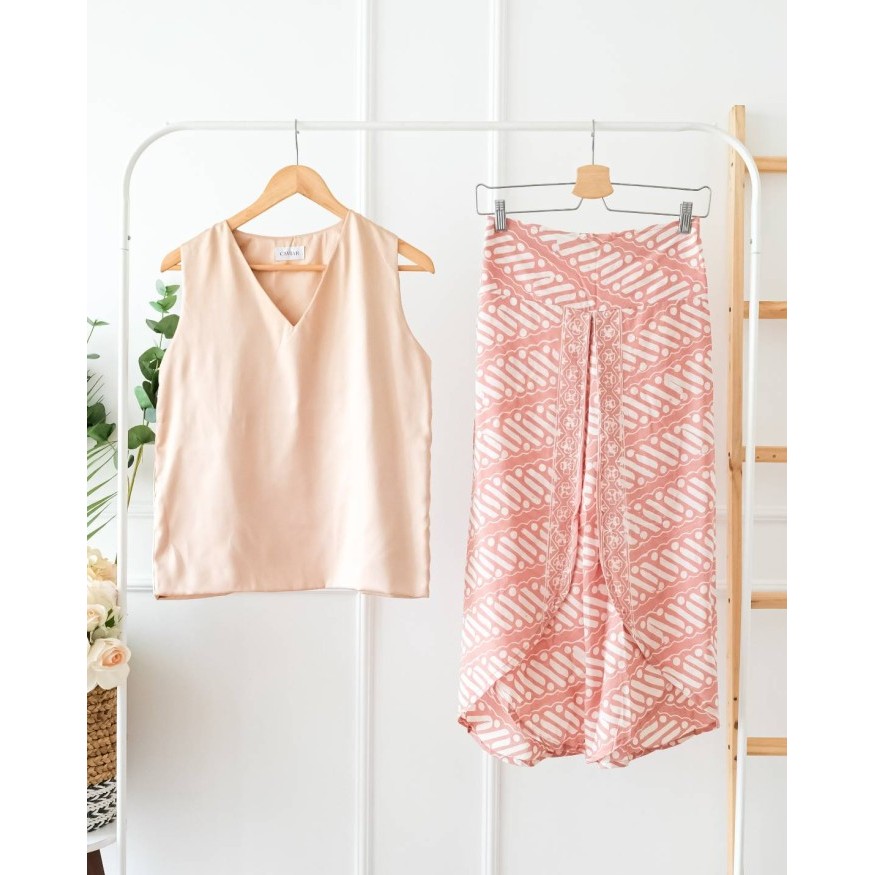 ONE SET BATIK MODERN SATIN TOP KULOT BATIK 7/8 PREMIUM WANITA SLEEVELE