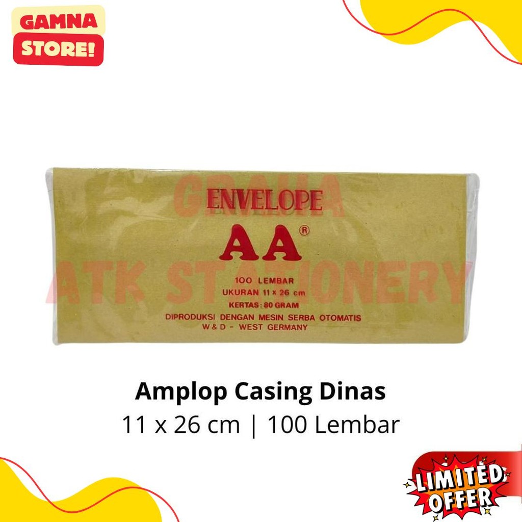

[1 Bungkus] Amplop Coklat Dinas Aa 11X26 Cm / Amplop Casing Dinas / Amplop Kesing Dinas Aa 11X26 Cm Terlengkap Dan Termurah