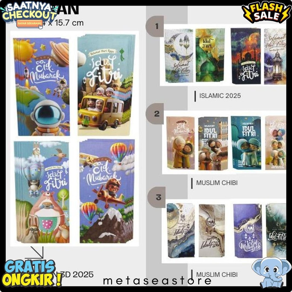 

Amplop Lebaran 2025 Unik Aesthetic Glosir 1 Pack ( Isi 40 Pcs ) Siap Pakai, Amplop Idul Fitri Ukuran Jumbo Diskon