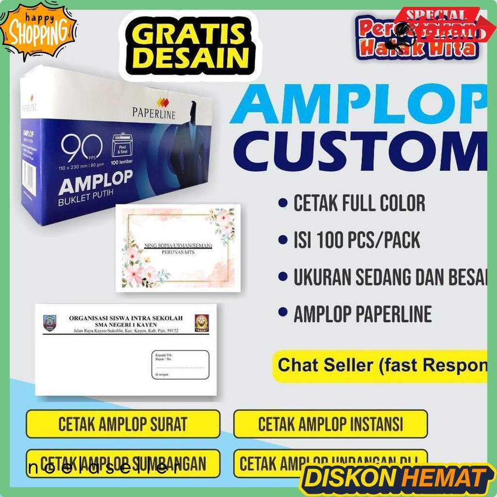 

Cetak Amplop / Cetak Amplop Custom / Amplop Instansi / Amplop Kondangan / Amplop Desain Custom Flash Sale! Diskon Hingga 70%