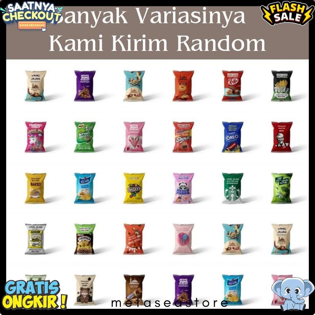 

(100 Pcs) Amplop Lebaran 2025 Unik Bentuk Permen Diskon Setengah Harga