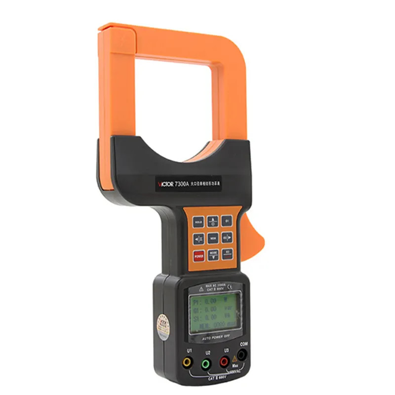 SALE VICTOR 7300/7300A  1200A AC 0.5W-720KW 600V Digital Three Phase Power Clamp Power Tester Multi-