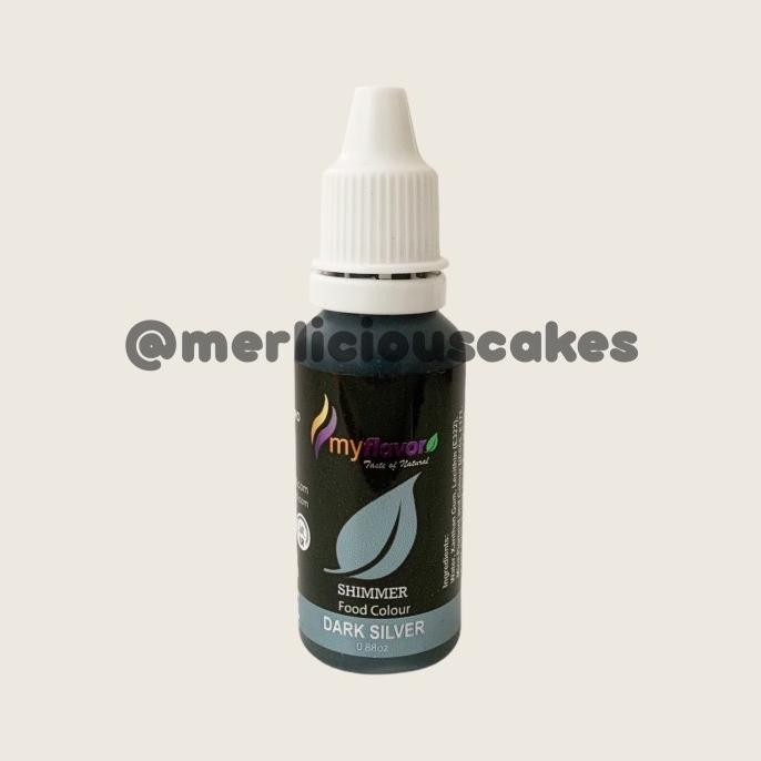 

*#*#*#*#] My Flavor Dark Silver Shimmer for Cake Painting Pewarna Makanan Halal