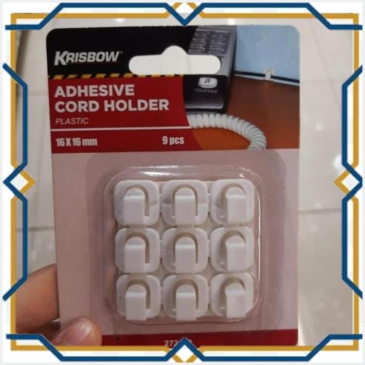 [TSJ] KLEM KABEL TEMPEL DOUBLE TAPE / KLIP KABEL DOBEL TIP CORD HOLDER