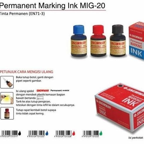 

Snowman REFILL Permanent Marker / ISI Tinta Spidol Snowman Permanen