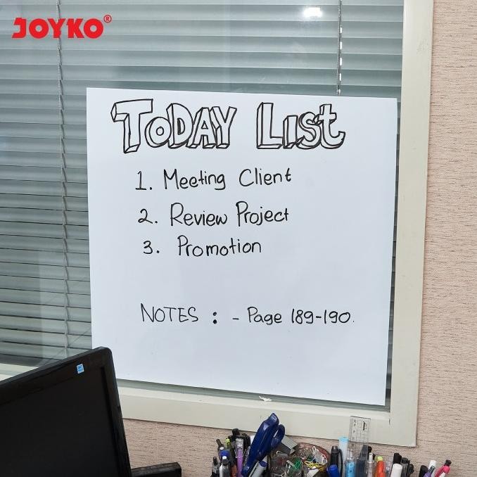 

Joyko Whiteboard Sticker / Papan Tulis Tempel Kecil Gulung WBSK-150