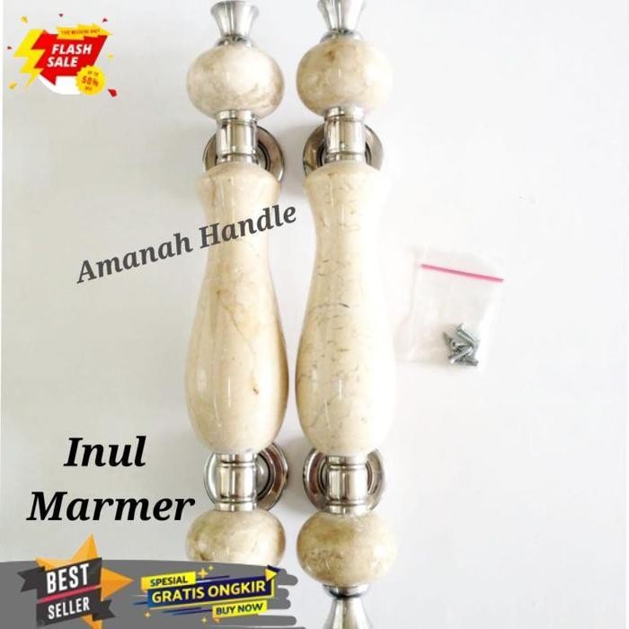 TRENDING HANDLE PINTU MARMER BATU ALAM 33CM - GAGANG PINTU RUMAH STAINLESS PEGANGAN PINTU RUMAH MARM