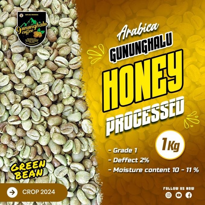 

Green Bean Arabika - Gunung Halu Coffee - Honey - 1 Kg.