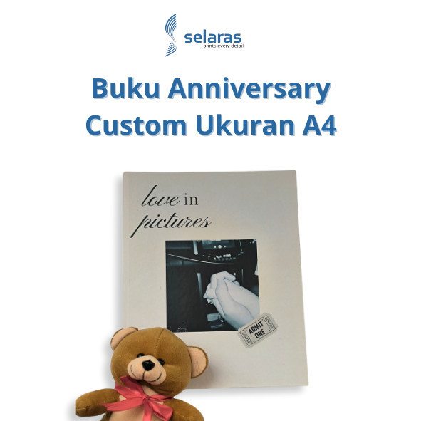 Custom Buku Bucin Cetak Print Ukuran A4 Anniversary Book Ulang Tahun Pasangan Buku Cinta Selaras