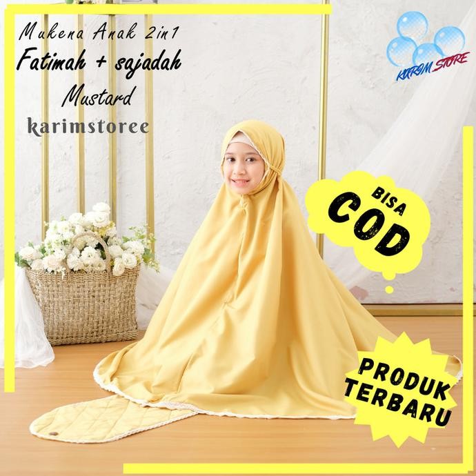 MUKENA ANAK SAJADAH UMUR 8-12 TAHUN WARNA KUNING PUTIH BIRU LAVENDER MUKENA ANAK LEBARAN 2025 BUSANA