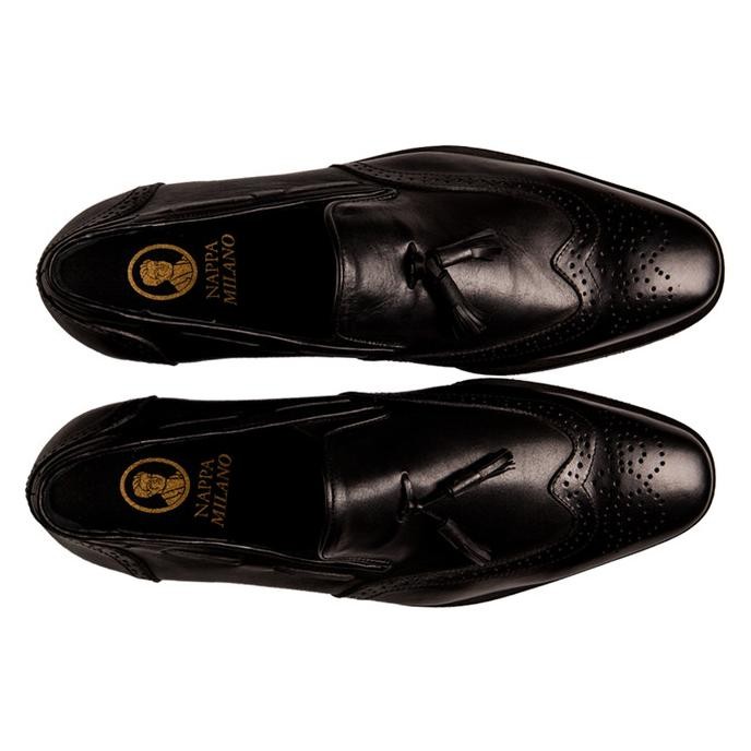 Loob Tassel Black / Sepatu Formal / Sepatu Nappa Milano Terlaris