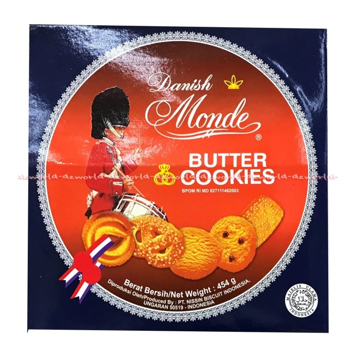 

DANISH MONDE BUTTER COOKIES BISKUIT KALENG 5 MACAM KUE KERING 454GR