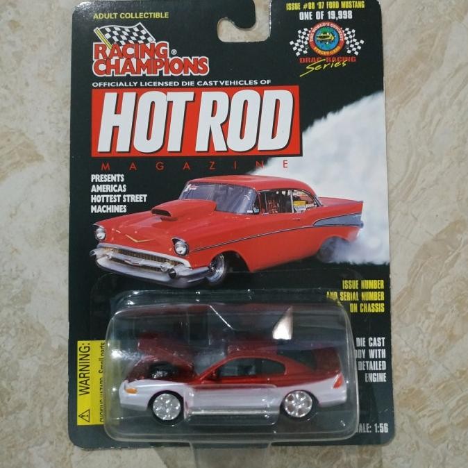RESTOCK RACING CHAMPIONS 97 FORD MUSTANG NO HOTWHEELS HOT ROD LMTD EDITION TOP