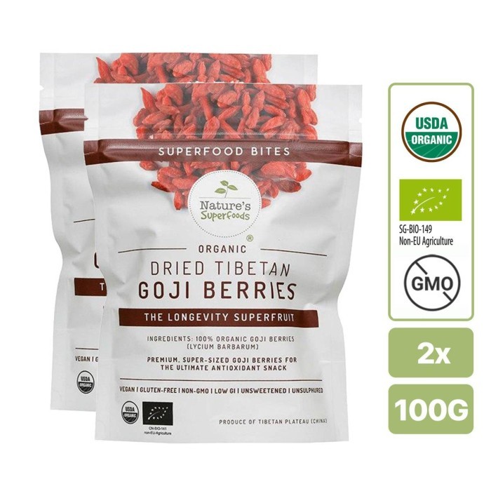 

Nature's Superfoods Organic Tibetan Goji Berries 2 X 100G