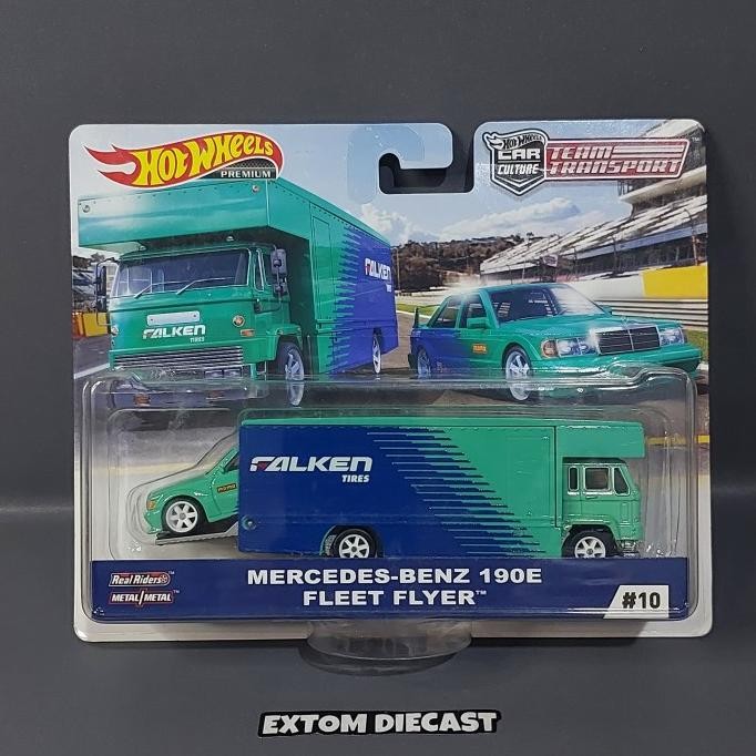 TERBARU HOTWHEELS TEAMTRANSPORTS MERCEDES BENZ 190E FALKEN