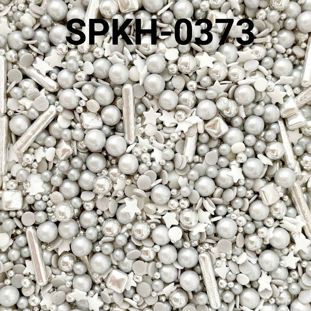 

SPKH-0373 Sprinkles sprinkle springkel 500gr perak abu silver bintang (sprinkles)