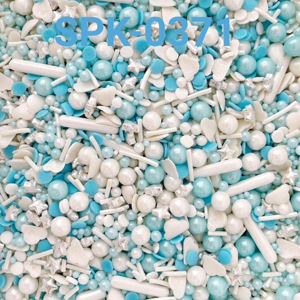 

SPK-0371 Sprinkles sprinkle springkel 1kg putih biru bintang awan (sprinkles)