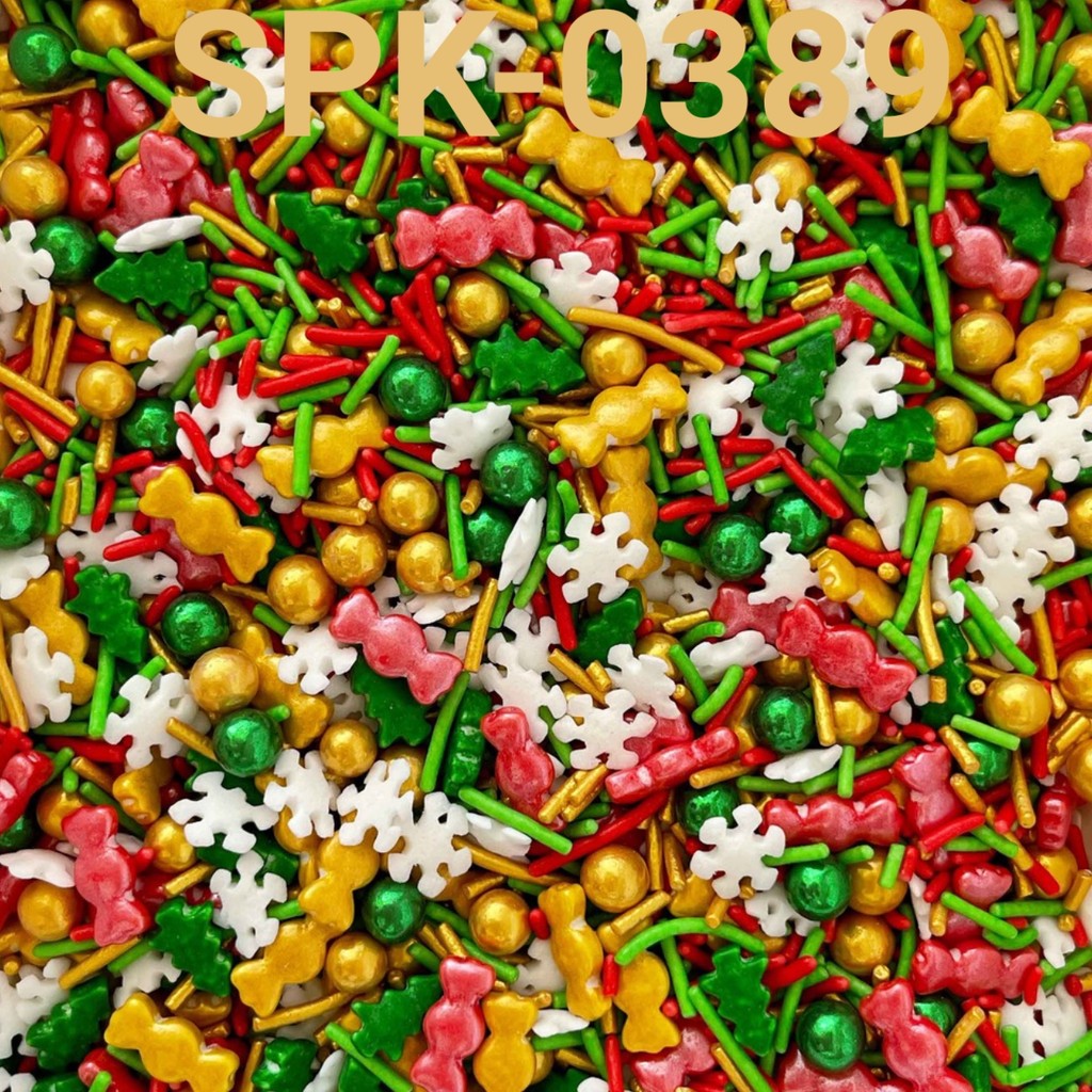 

SPK-0389 Sprinkle sprinkle sprinkel 1kg permen snowflake pohon natal (sprinkles)