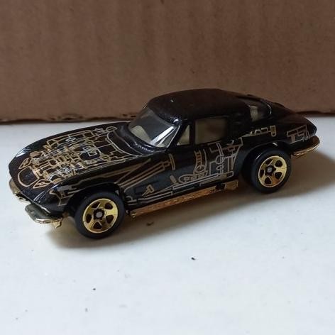 FORSALE HOT WHEELS CORVETTE STINGRAY 63 VETTE HITAM TAMPO LANGKA LOOSE