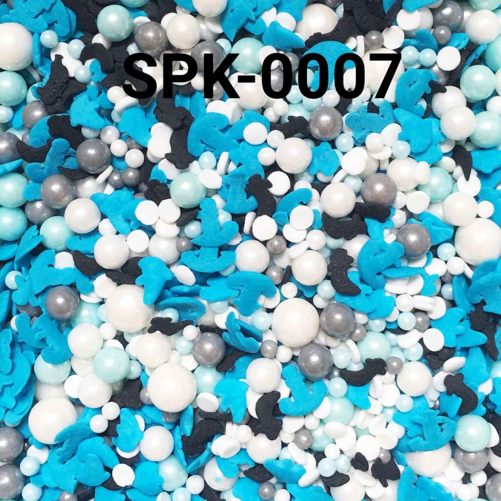 

SPK-0007 Sprinkles sprinkle sprinkel 1kg 1 kg kilo biru hitam putih (SPRINKLES)