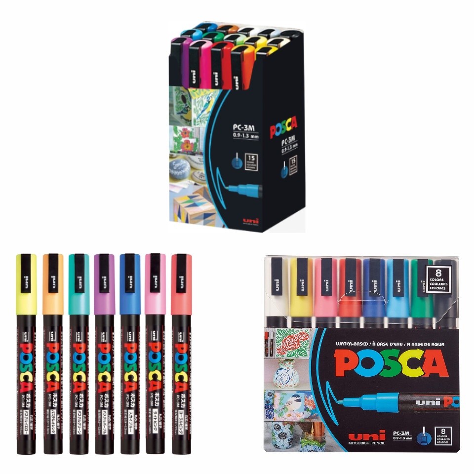 

Japan uni POSCA Paint Marker Pen set Fine Point PC-3M 7,8,15 color water-based Pen Barang Asli Langsung Dikirim dari Jepang |bpd2wqp4|