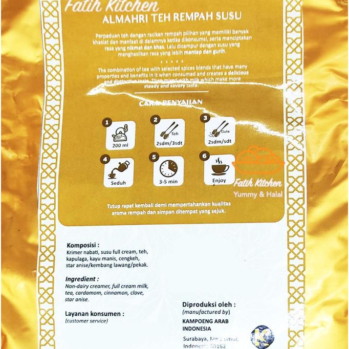 

Kampoeng Arab Teh Rempah Susu 500 Gr - Syai Haleeb Dari Al Mahri
