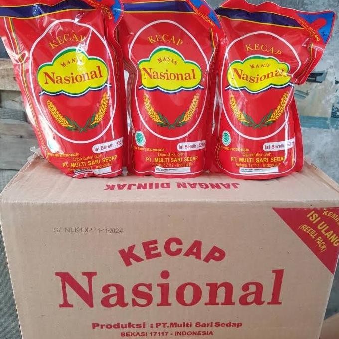 

Kecap Manis Nasional Refill 520ml 1 dus / karton