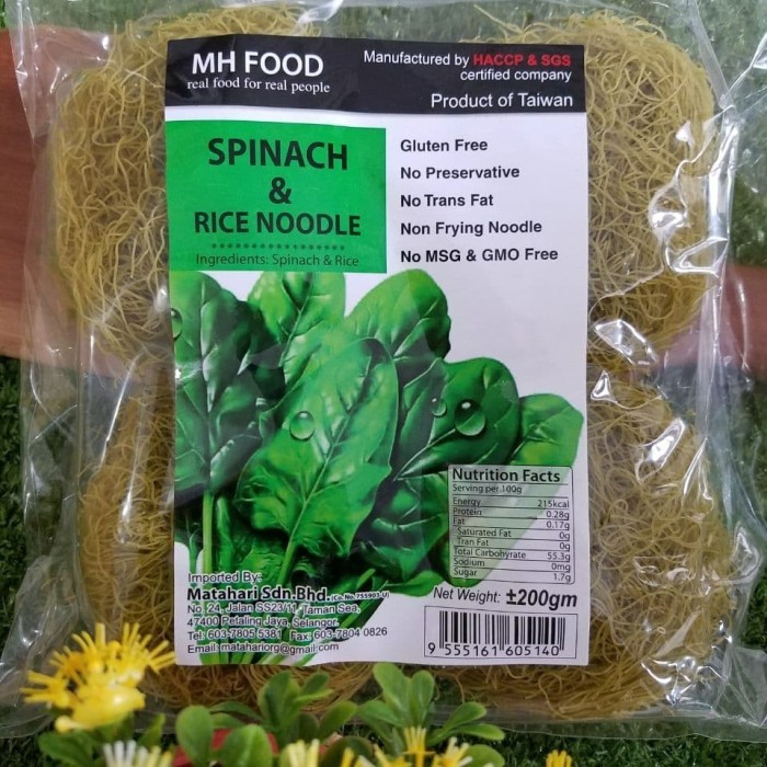 

TERBARU! MH Food Gluten Free Spinach & Rice Noodle 200g