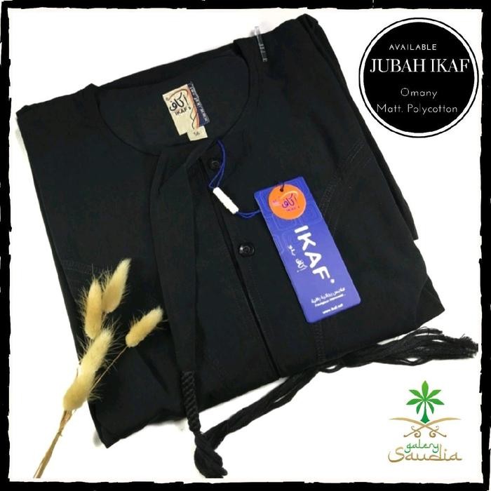 Best Seller Jubah Ikaf Omany Putih/Hitam/Warna Dewasa Gamis Pria Muslim Panjang