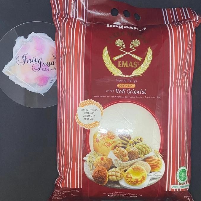 

BARANG TERLARIS bogasari emas tepung terigu premium untuk roti oriental 5 kg