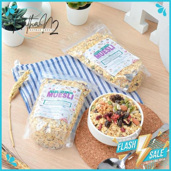 

SUPER HEALTHY MUESLI 500 GR BY NATHAN'S GROSIR PREMIUM !!