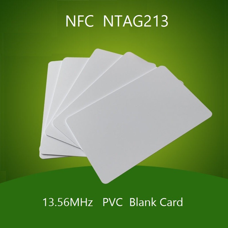 DRT 200PCS 13.56MHz NFC 213 Chip Card Blank White RFID NFC Card