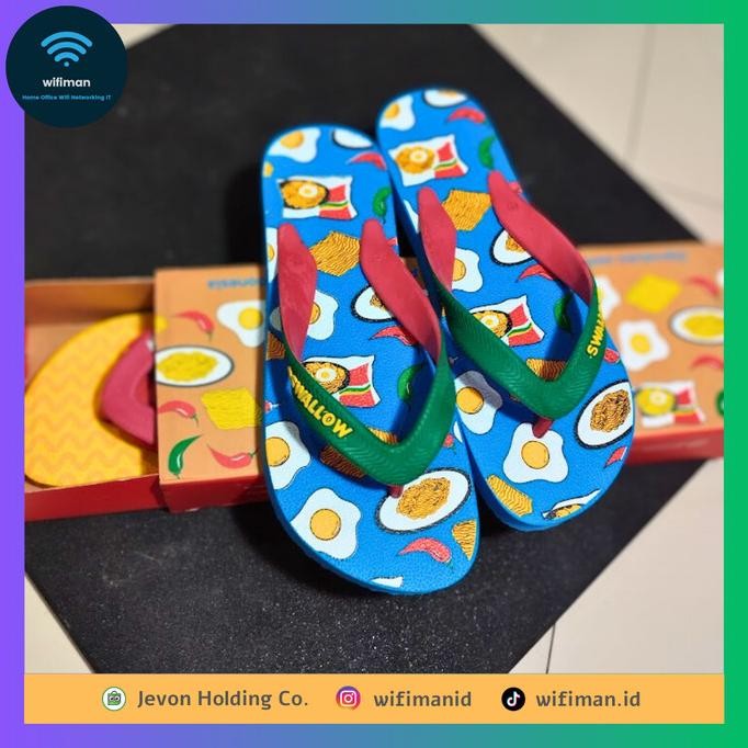 Murah Swallow Indomie Merah Biru - Sandal Limited Edition