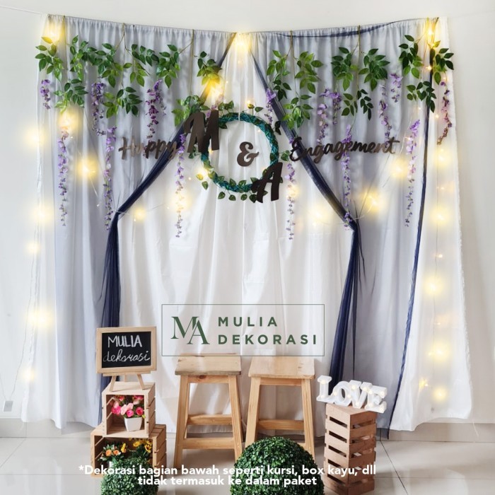 DEKORASI BACKDROP LAMARAN NIKAHAN AQIQAH BACKGROUND BACKDROP PAKET T
