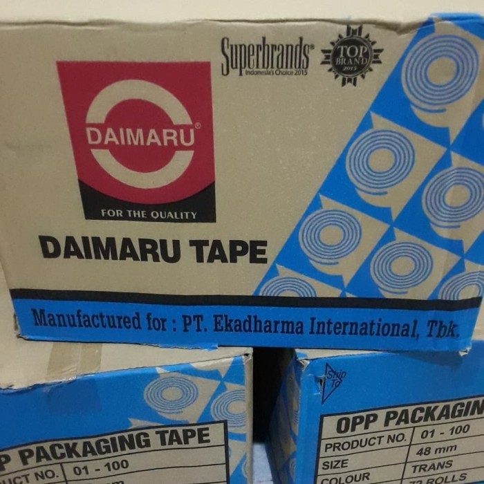 

LAKBAN BENING/COKLAT DAIMARU 48 MM X 90 YARD 1 DUS - GRAB/GOJEK ONLY