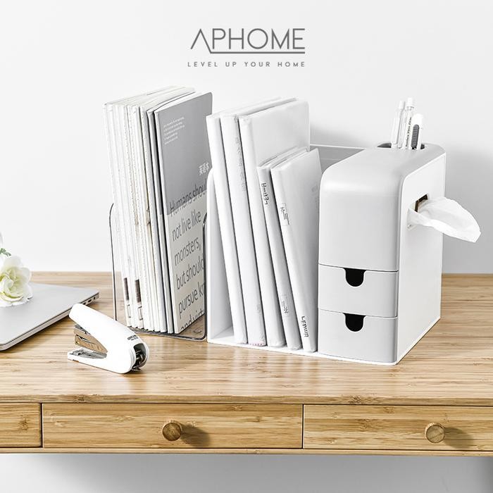 

APHOME DESK ORGANIZER RAK BUKU MEJA TEMPAT PENYIMPANAN ALAT TULIS STATIONERY ORGANIZER TEMPAT FILE