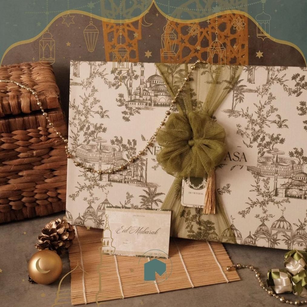 

kareemid paket lebaran malaka set 2 hampers idul fitri hari raya ramadhan hadiah ramadan premium set tableware hamper parsel kado