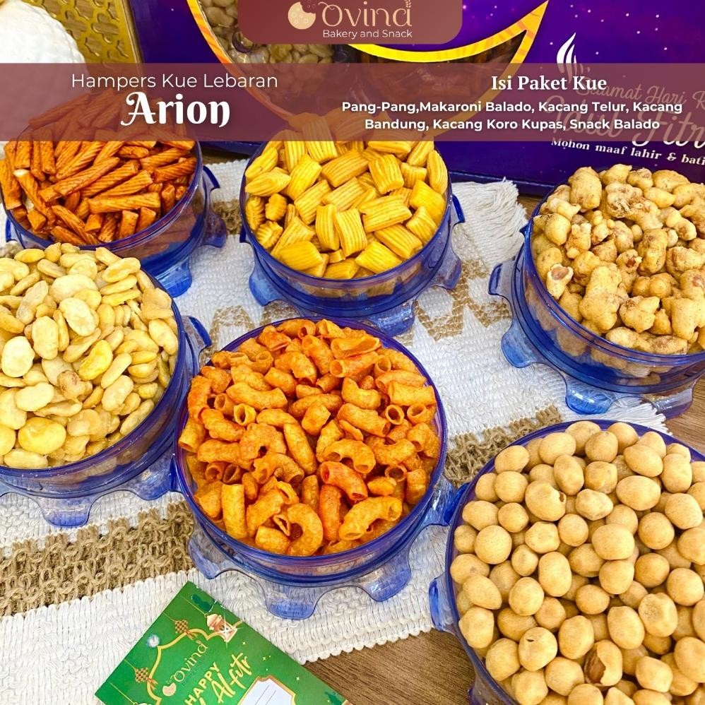 

Promo Spesial!! OVINA Paket Kue ARION / Paket Kue Kacang Arion Hampers Lebaran Idul Fitri 2025 Sale