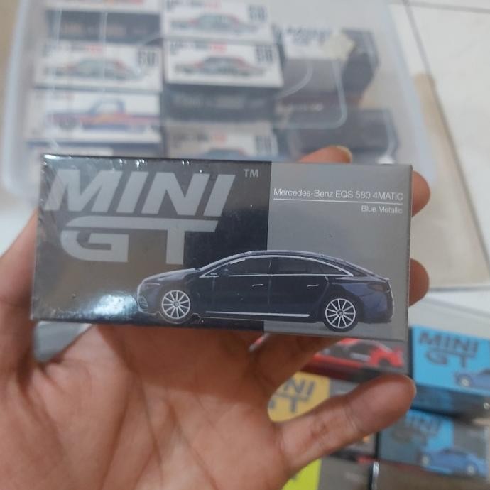 Mini GT Mercedes-Benz EQS 580 4MATIC Blue Metallic