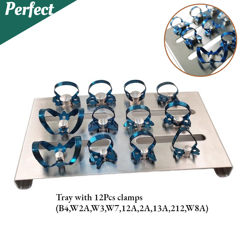 CIF Stainless Steel Dental Endodontic Rubber Dam Clamps Restorative Barrier Clip Holder  Dentist Sur