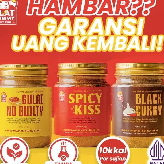 Flat Tummy Bundling Bumbu Marinai Ering Rendah Al Healthy Dry Rub Ayam Erbaguna