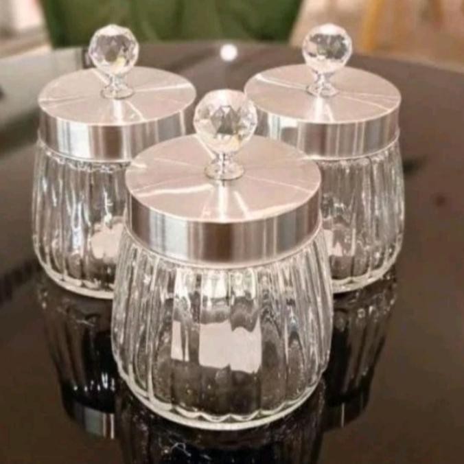 Kris 500 Ml Set 3 Pcs Stoples Kaca/GLASS CANISTER JAR SET 500ML (3)