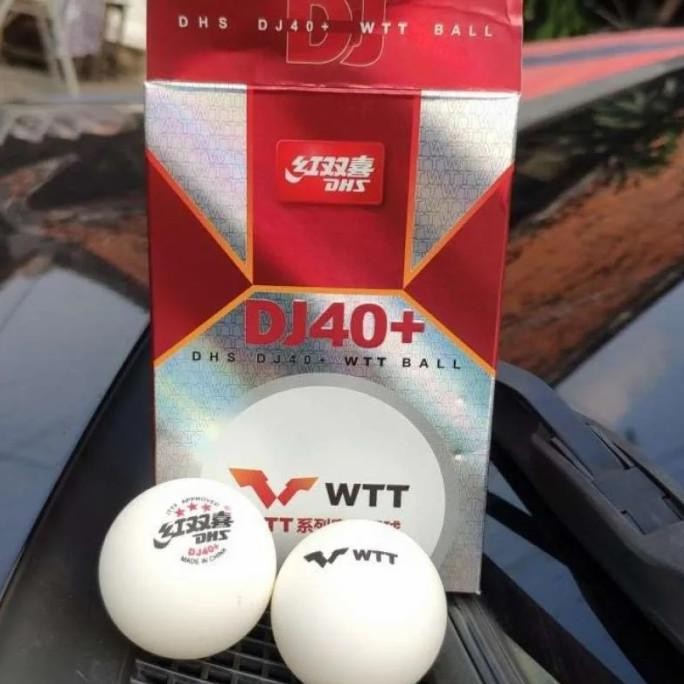 BOLA PINGPONG DHS DJ40+ - BOLA TENIS MEJA PUTIH - BOLA PIMPONG ISI 6