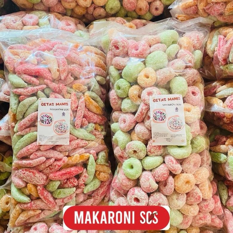 

df-8 1KG Getas Nyes Nyes | Makaroni Sos Donat Lonjong Getas Widaran Manis Snack Jadul Nyes Premium