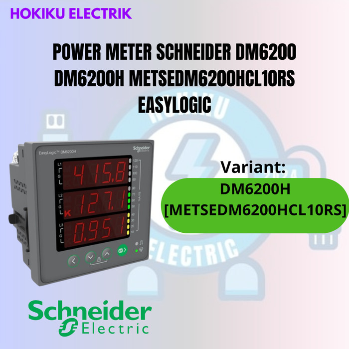 POWER METER SCHNEIDER DM6200 DM6200H METSEDM6200HCL10RS EASYLOGIC
