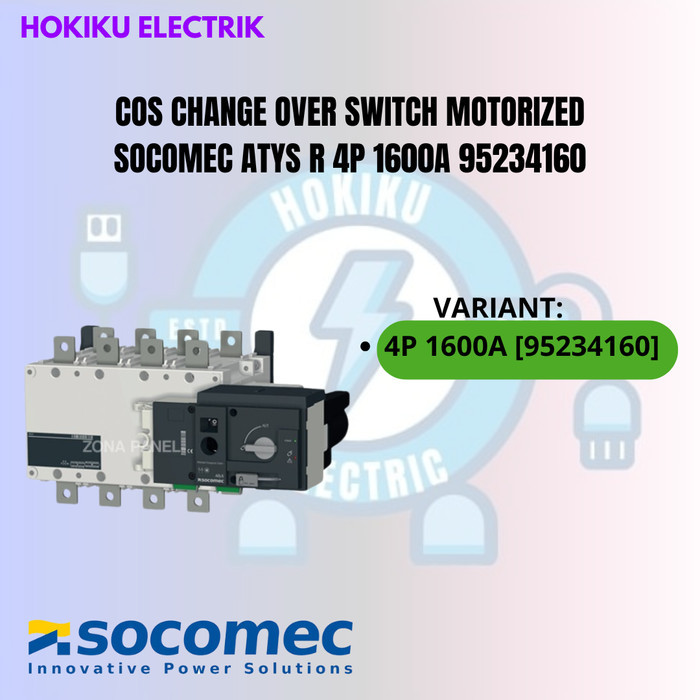 COS CHANGE OVER SWITCH MOTORIZED SOCOMEC ATYS R 4P 1600A 95234160