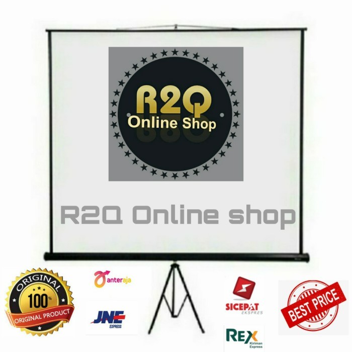 Layar Proyektor Manual Tripod 84 Inch/Screen Projector Tripod 84 Inc